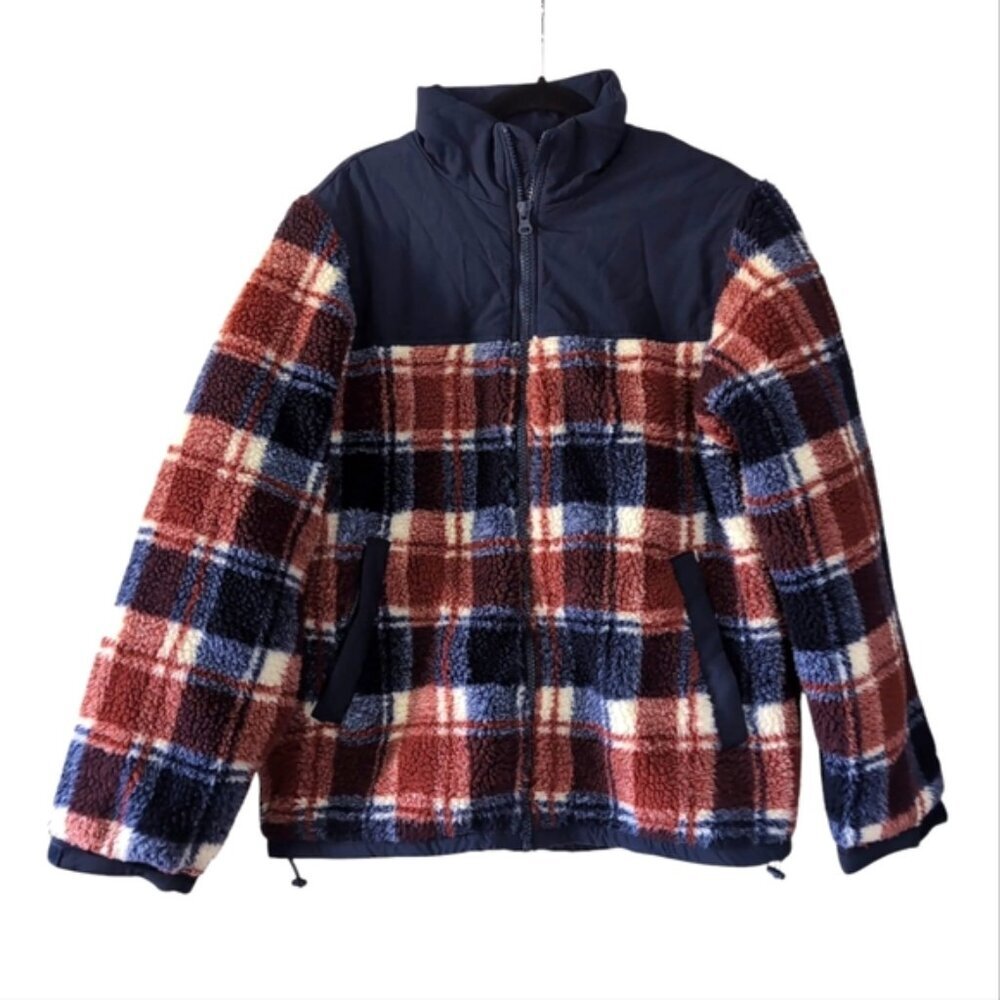 Pull & Bear Shearling Fleece Cabin Outdoor Hiking Utiliy Bomber Jacket M